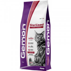 GEMON CAT STERILISED BEEF sausā barība kaķiem Liellops 2kg